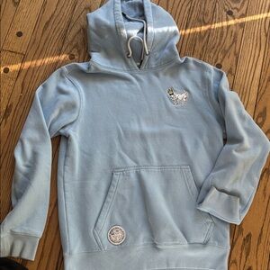 Light Blue GOAT USA Hoodie with Embroidered GOAT and patches